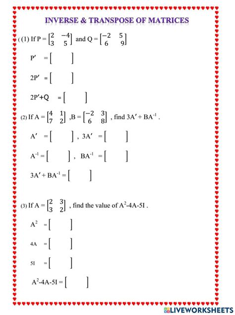 Toradh íomhá ar Transposition Math Sheet