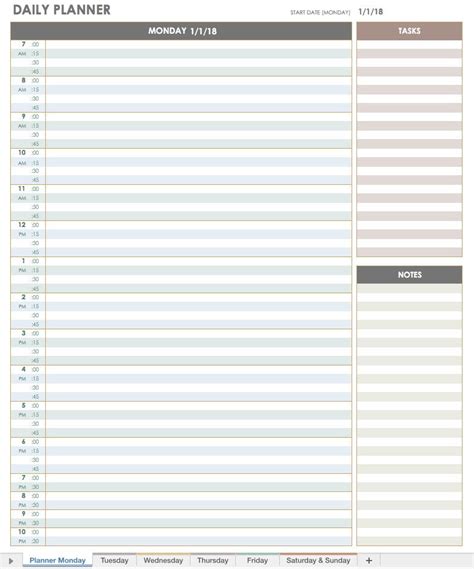 Afbeeldingsresultaten voor Daily Planner Excel