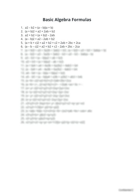 Image result for Common Algebra Formulas