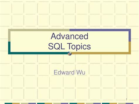 Afbeeldingsresultaten voor Advanced SQL PPT