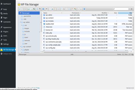 Image result for WordPress File Manager