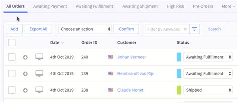 Résultat d’images pour Order Status Screen