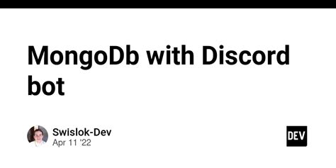 Image result for Database Mongo Discord