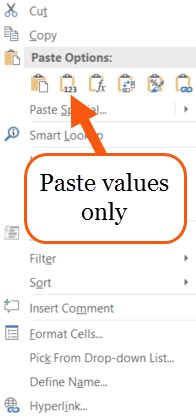 Image result for Excel Paste Values Icon