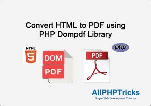 Image result for HTML to PDF PHP