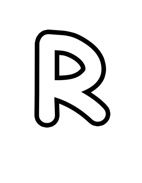 Image result for Printable Bubble Letter R