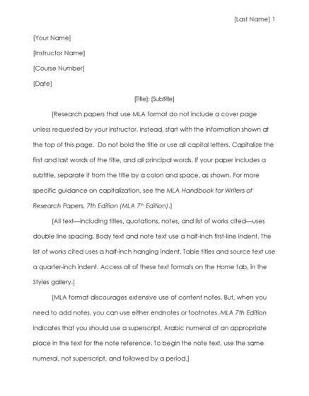 Toradh íomhá ar MLA Format Research Essay