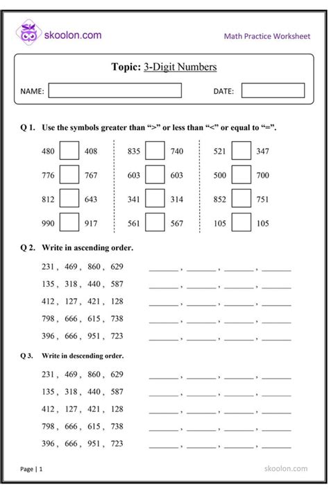 Image result for 5 Digit Number Names Worksheet