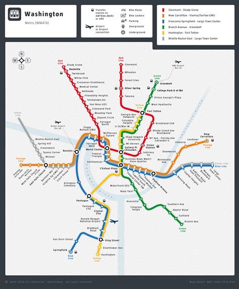 Washington Metro System Map に対する画像結果