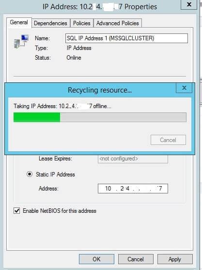 Image result for Create Virtual IP Address for a SQL Server Failover Cluster