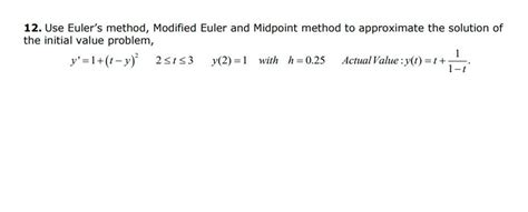 Image result for Euler Midpoint Method