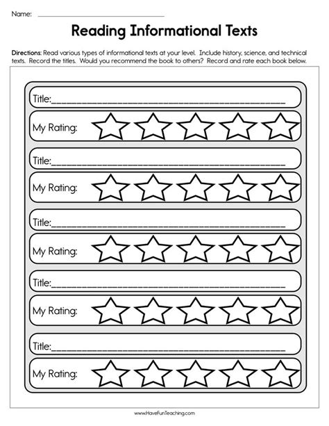 Image result for Informational Text Worksheets Study Habits