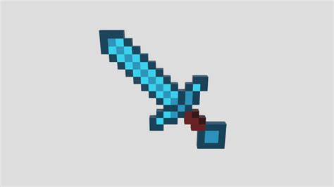 Toradh íomhá ar Minecraft Diamond Sword 3D