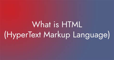 Image result for HTML Markup Language