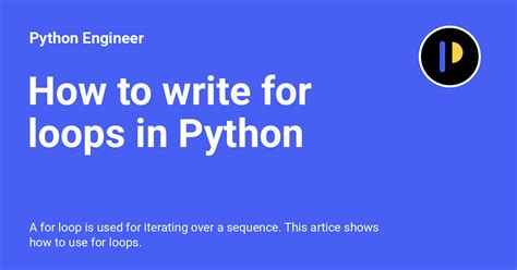 Image result for How to Make a for Loop in Python