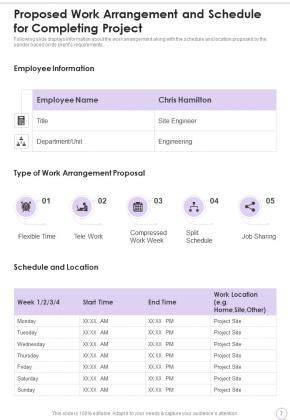 Image result for Work Schedule Proposal Example