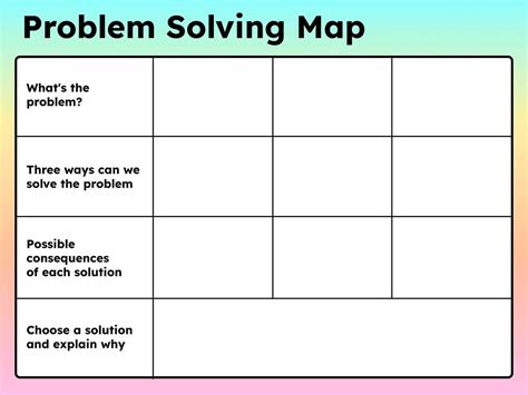 Toradh íomhá ar Problem Solving Road Map Worksheet for Kids