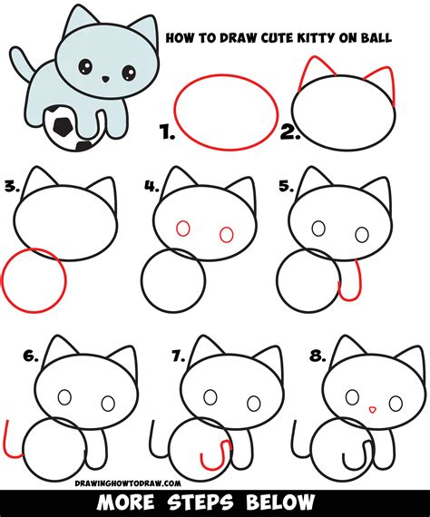 Image result for How to Draw a Cute Cat