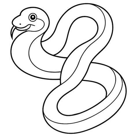 Toradh íomhá ar Python Snake Vector Outline