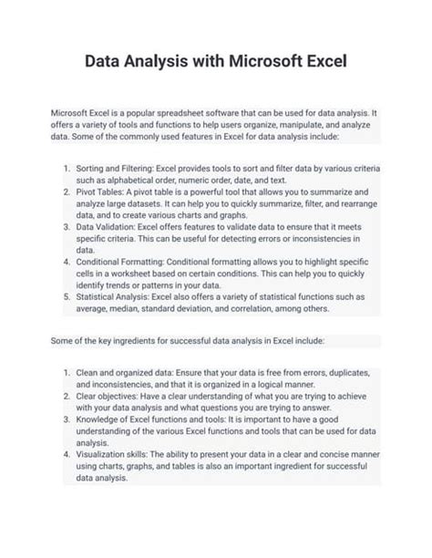 Image result for Excel Data Analysis Tutorials Point PDF