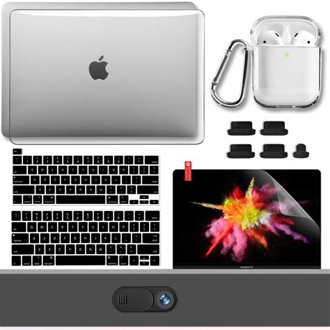 New MacBook Pro 13 Case 2020 & AirPods 1 2 Case Accessories, Webcam ...