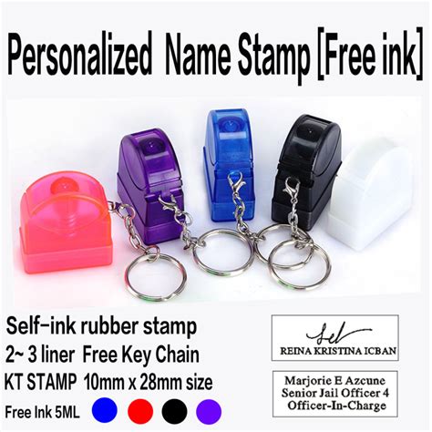 Image result for Key Ring in Color Self-Inking Stamp