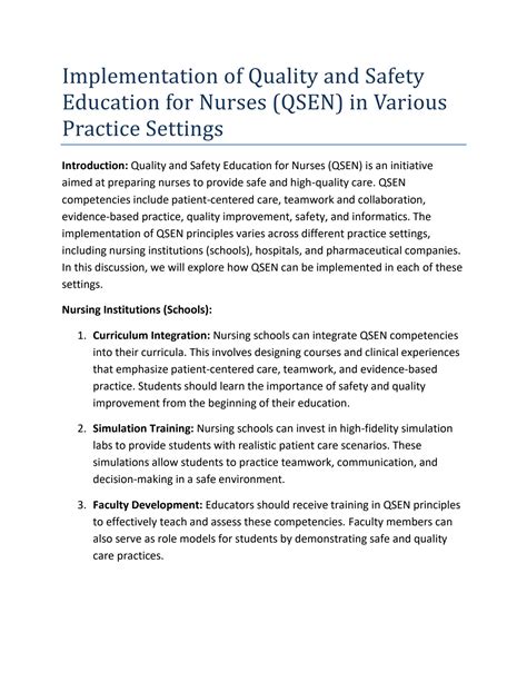 Image result for QSEN Graduate Modules