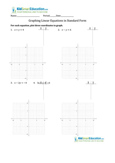 Image result for Solving Linear Equations in Standard Form Worksheet