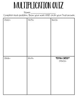 Image result for Multiplication Quick Quiz Digit 2