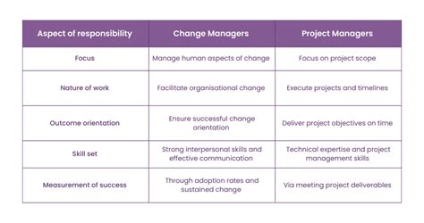 Image result for Change Manager vs Project Manager