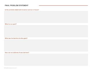 Image result for Problem Statement Work Sheet