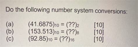 Image result for Number System Conversion Questions with Their Solutions