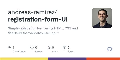 Image result for Registration HTML UI GitHub