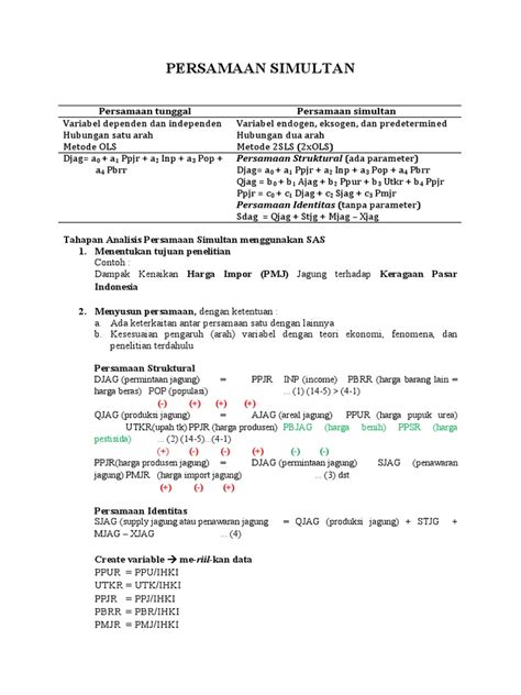 Image result for Flow Chart Model Persamaan Simultan