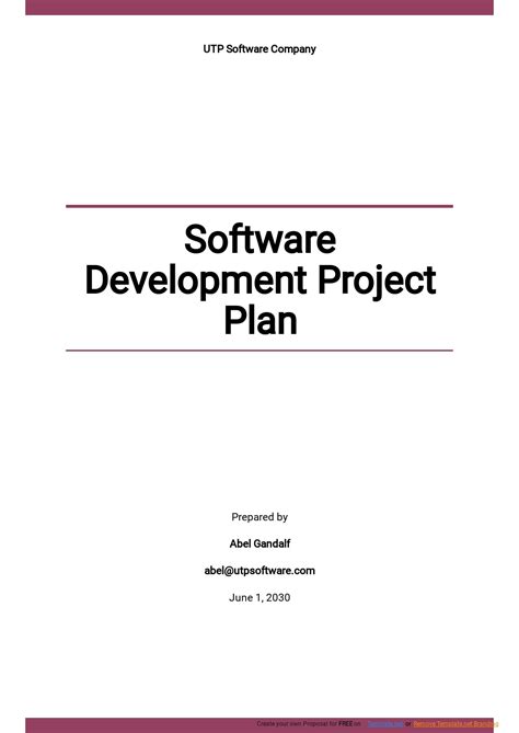 Image result for Software Development Project Plan Template
