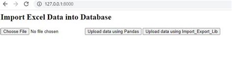 Toradh íomhá ar Django Use Pandas to Import Excel Files