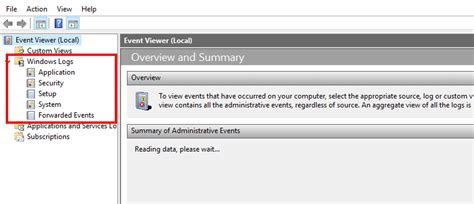 Toradh íomhá ar Windows System Log