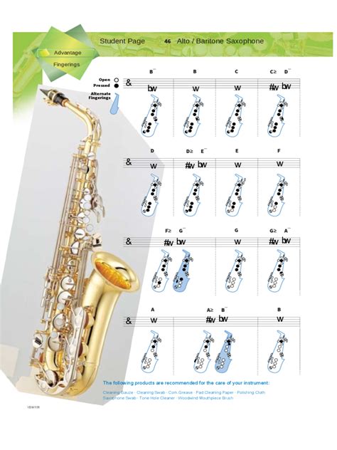 Toradh íomhá ar Saxophone Multiphonics Chart
