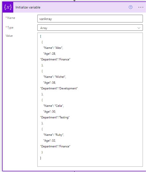 Image result for Power Automate Table Variable