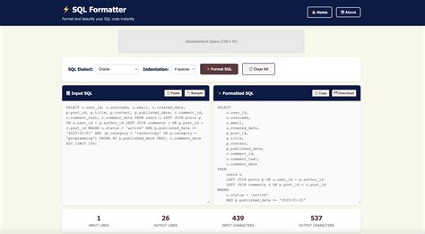 SQL Formatter Color に対する画像結果