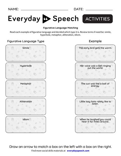 Image result for Figurative Language Matching Worksheet