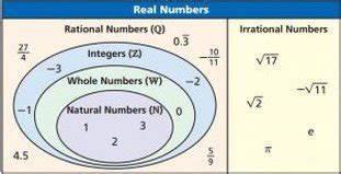 Image result for Classifying Numbers Chart
