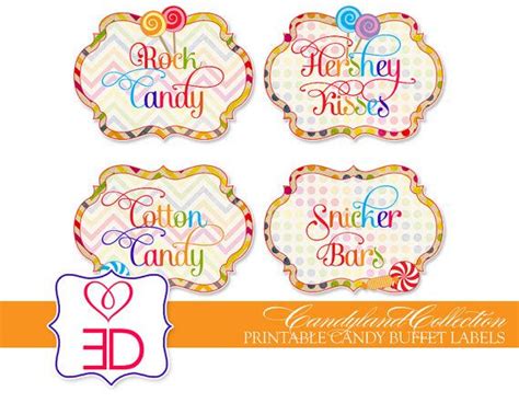 Free Printable Candy Buffet Labels に対する画像結果