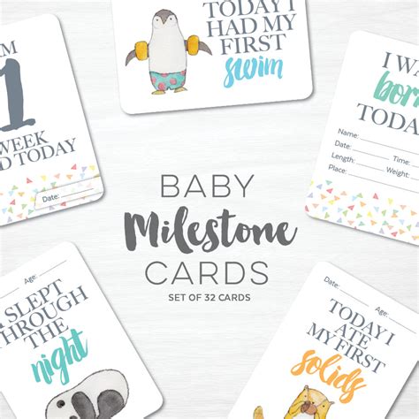 Afbeeldingsresultaten voor Baby Milestone Cards