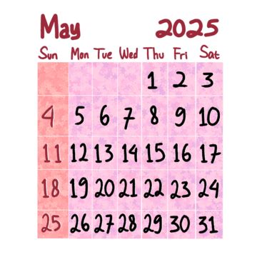 Image result for Pink Calender May