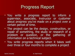 Image result for Introduction of Progress Report