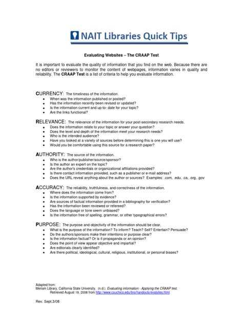 Toradh íomhá ar CRAAP Evaluation