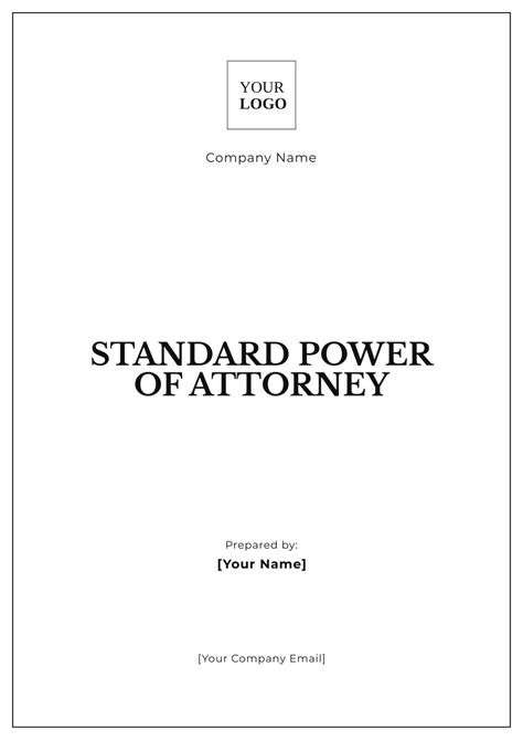 Power of Attorney Form Template に対する画像結果
