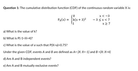 Image result for Uniform Distribution Function CDF Questions