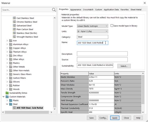 Image result for SolidWorks Material Library Download